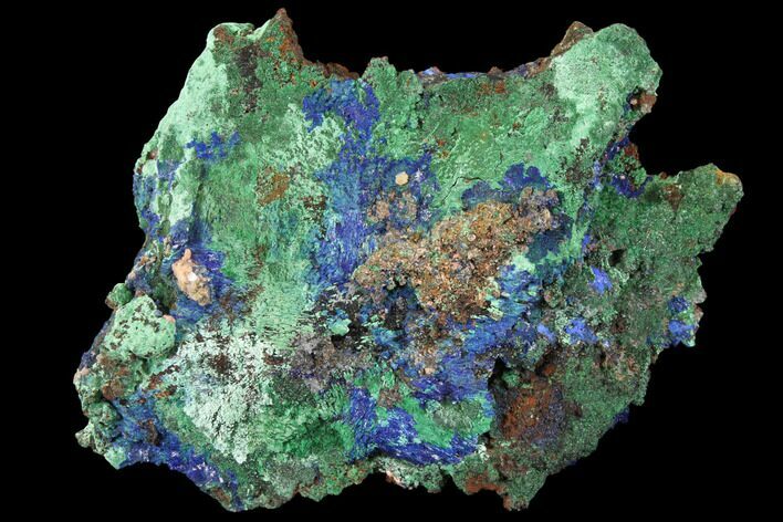 Sparkling Azurite and Malachite Crystal Cluster - Morocco #127521